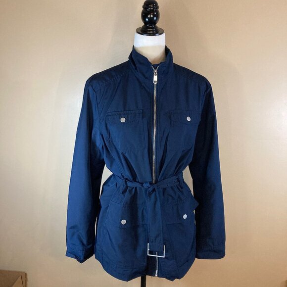 #40Women's Tommy Hilfiger Navy Blue Jacket, Size XL - Picture 1 of 8